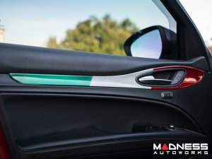 Alfa Romeo Stelvio Door Trim - Carbon Fiber - Interior Door Trim Kit - Italian Theme - Feroce Carbon Alfa Romeo Stelvio Door Trim - Carbon Fiber - Interior Door Trim Kit - Italian Theme - Feroce Carbon